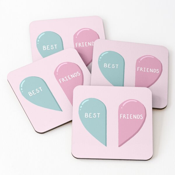 Item preview, Best Friends Matching Half Hearts Stickers Blue and Purple designed and sold by DustandMarbles.
