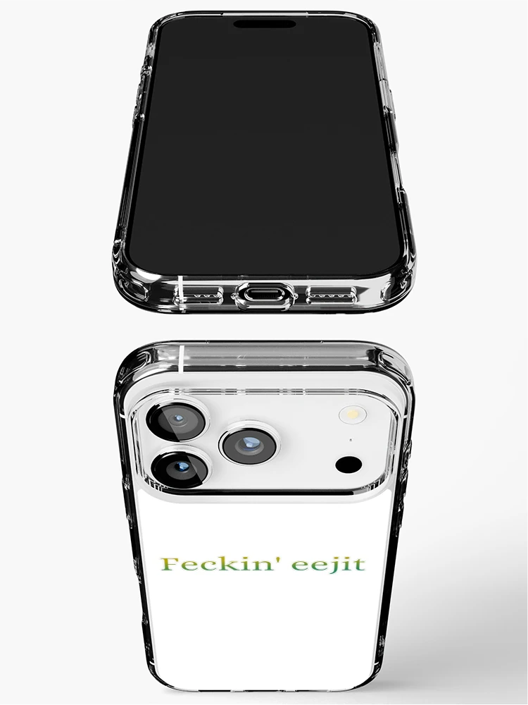 Thumbnail 3 of 5, iPhone Case, Feckin eejit! designed and sold by BraveJava.