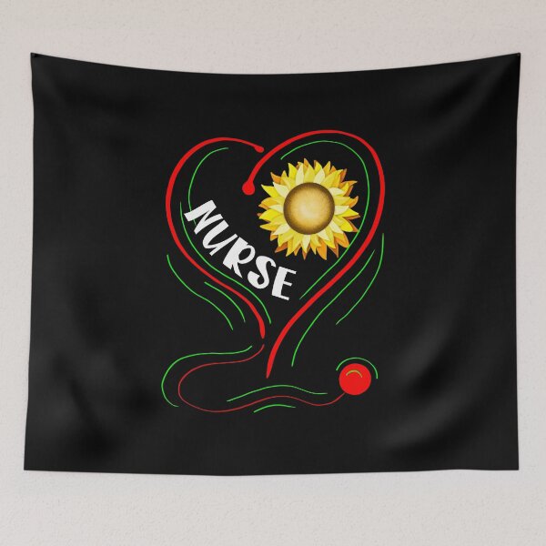Item preview, Sunflower Love Nurse, Sunflower Nurse Design designed and sold by orangeblue21.