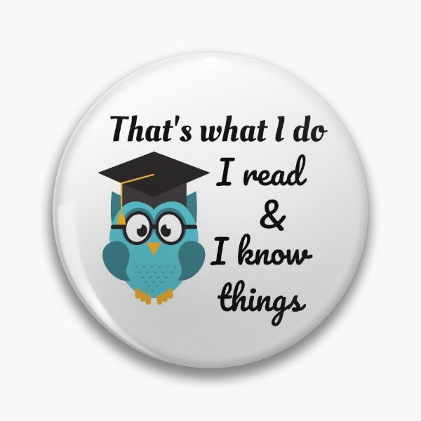 Item preview, I read and I know things smart owl  designed and sold by Naamira.