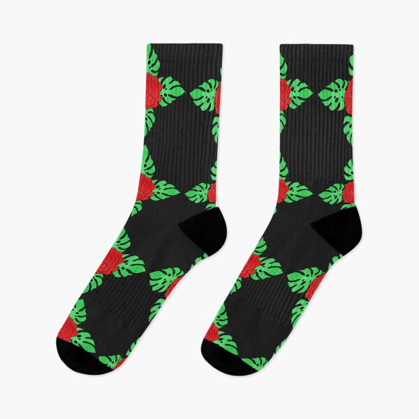 Item preview, Red Rose on Green Leaves designed and sold by rainestore.