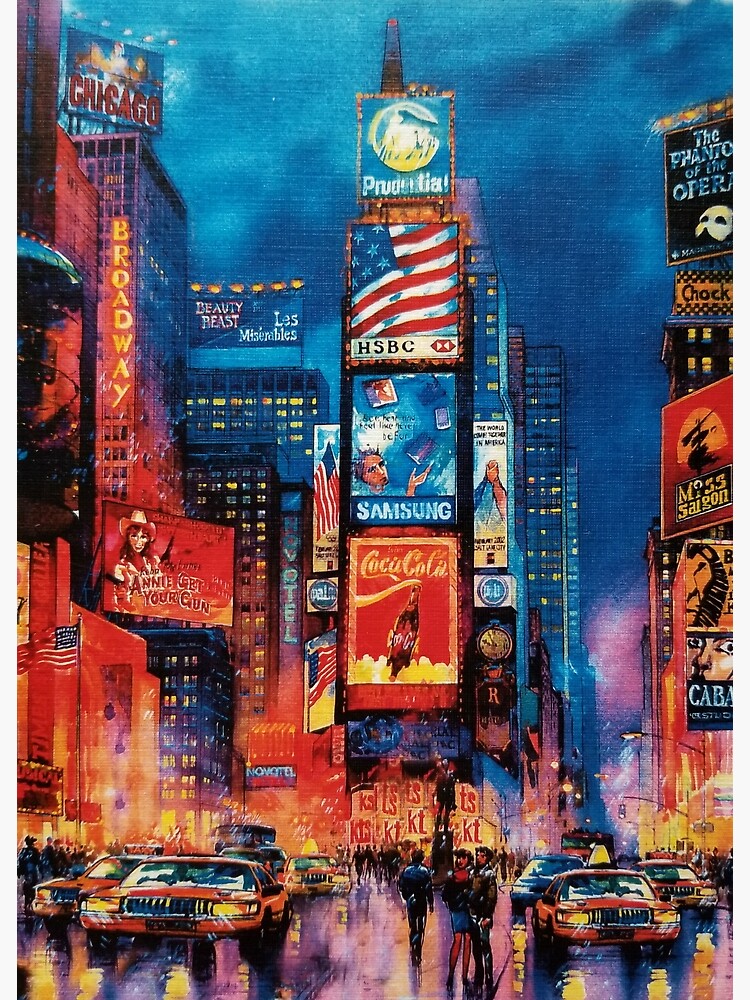 Times Square, New York, Manhattan Watercolor