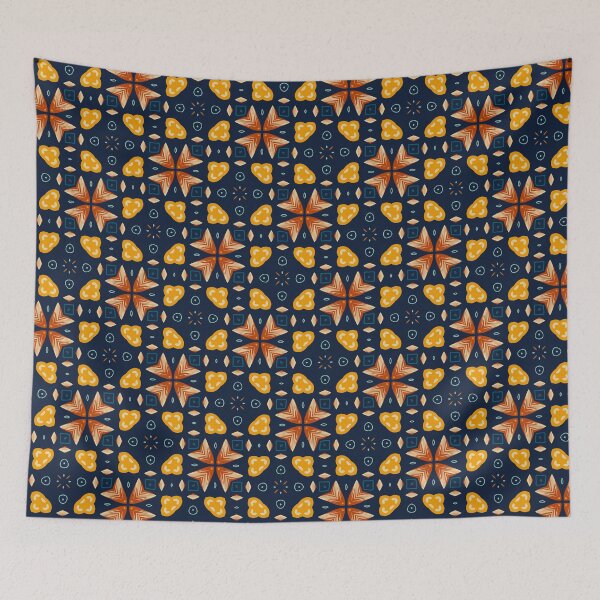 Item preview, Nordic Inspired Red, Blue and Yellow Vintage Pattern designed and sold by cozycaroline.