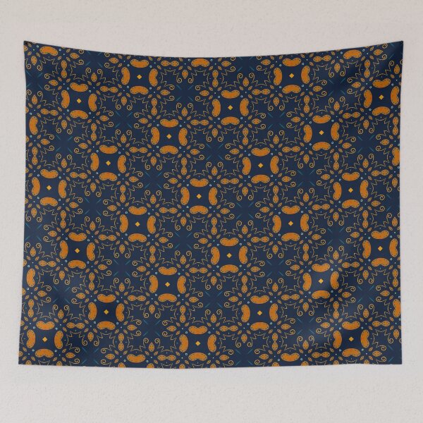 Item preview, Brown and Navy Vintage Nordic Style designed and sold by cozycaroline.