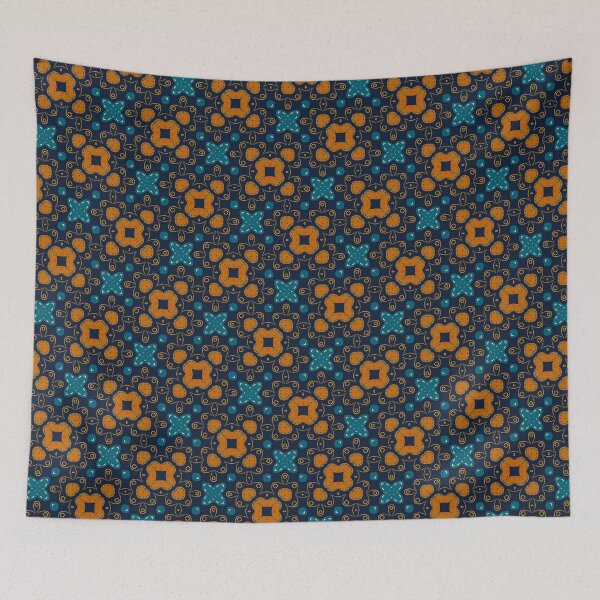 Item preview, Nordic Inspired Blue and Brown Pattern designed and sold by cozycaroline.