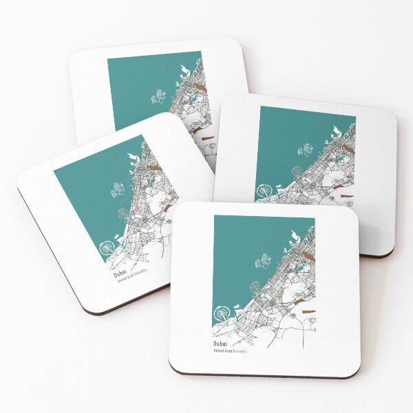 Item preview, Colorful map of Dubai designed and sold by wamuigaworld.