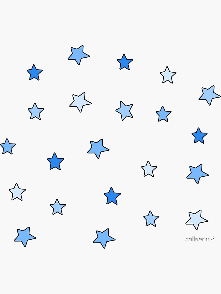 mini star set - blue Sticker for Sale by kkram7