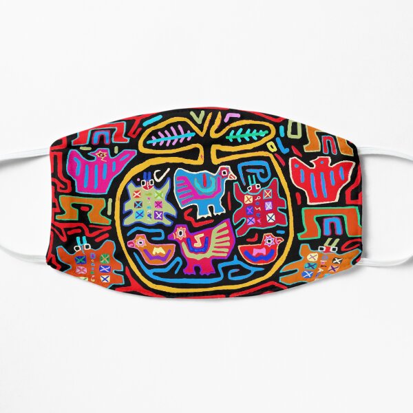 Panama Mola Chicken Play Mat Flat Mask