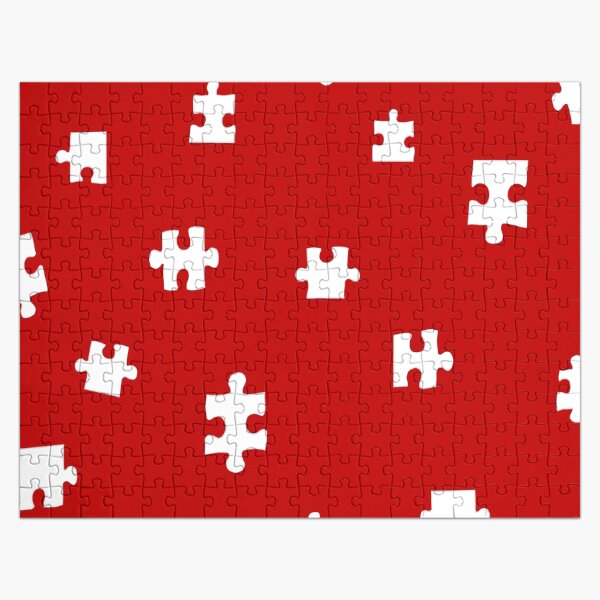 Item preview, Puzzle Pieces Pattern (Red and White) designed and sold by the-krisney-way.