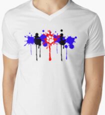 Puppy Pride Splash Men's V-Neck T-Shirt