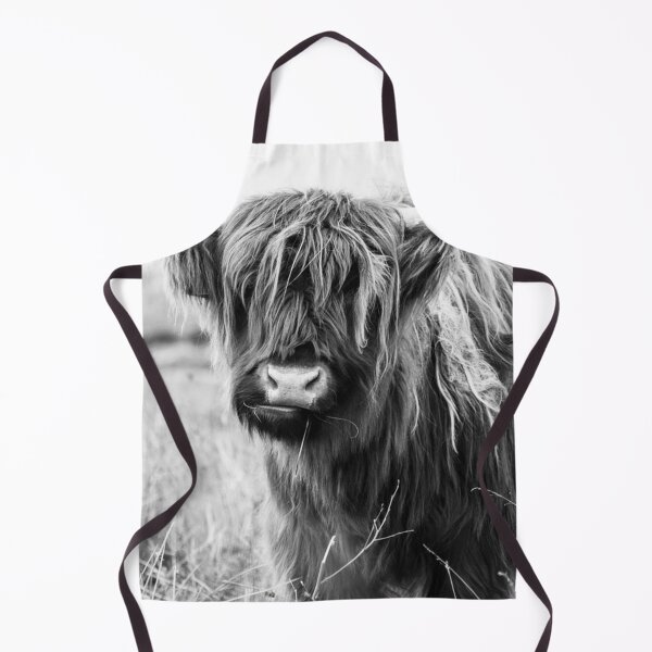 Item preview, Highland Cow Portait, black and white designed and sold by Amy Brinkman.