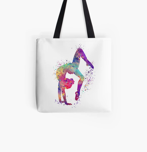 Girl Gymnastics Tumbling Watercolor Water Bottle