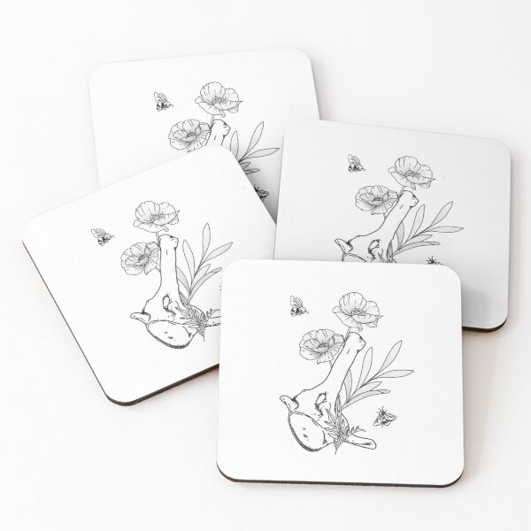 Item preview, Vertebrae with flowers designed and sold by aeipathy-tattoo.