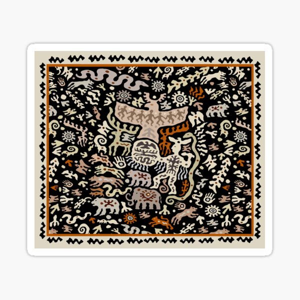 Vista previa del artículo con la obra «Ritual chamán peyote águila », diseñado y vendido por Esprit-Mystique.
