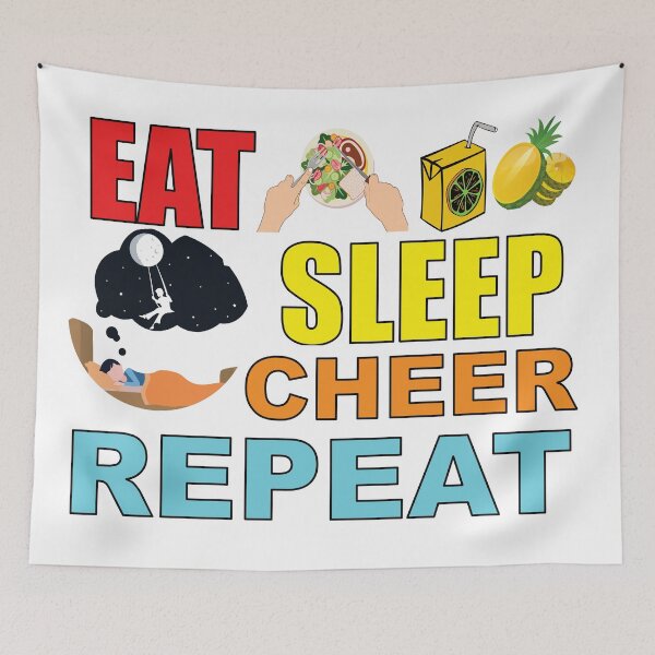 Artikelvorschau, Eat Sleep Cheer Repeat entworfen und verkauft von BlessingDirect.
