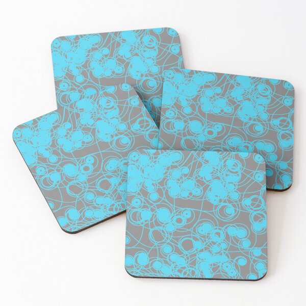 Item preview, Spiral chaotic design - cyan and grey designed and sold by rahilvalani.