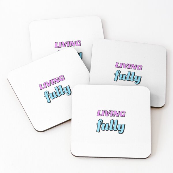 Item preview, Living Fully pink blue designed and sold by Inspirationmotivation.