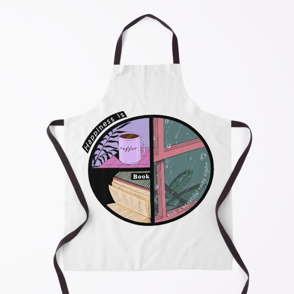 Item preview, happiness is a cup of coffee and a good book on a rainy day designed and sold by nishi-T.