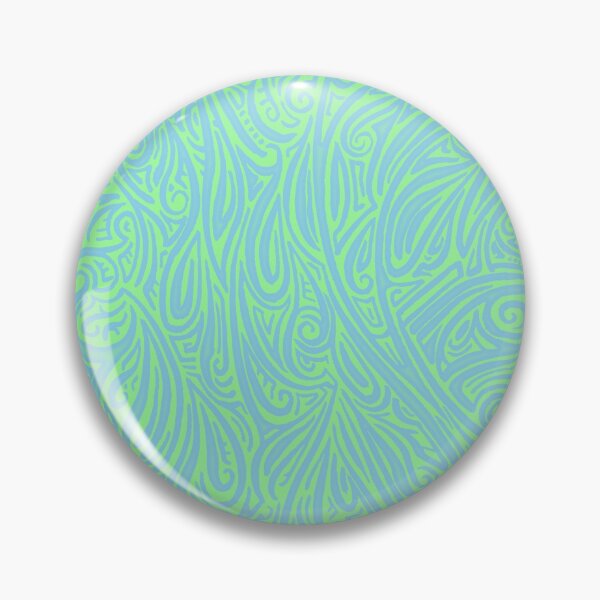 Item preview, Swirling Abstract Line Art in Light Blue on Green designed and sold by MathenaArt.