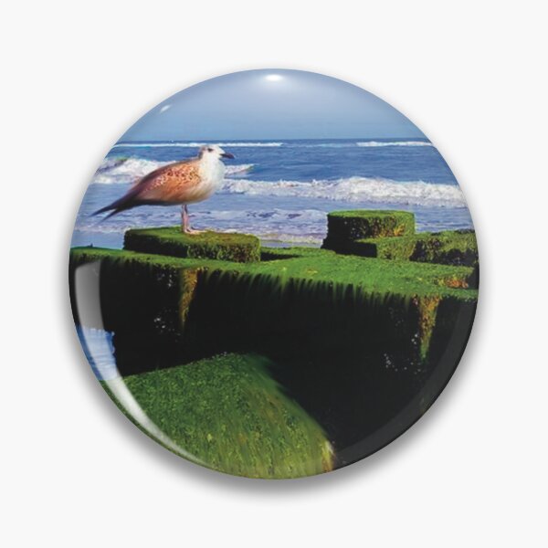 Item preview, Gaviota en el océano: azul y verde designed and sold by Cinzia Sevignani.