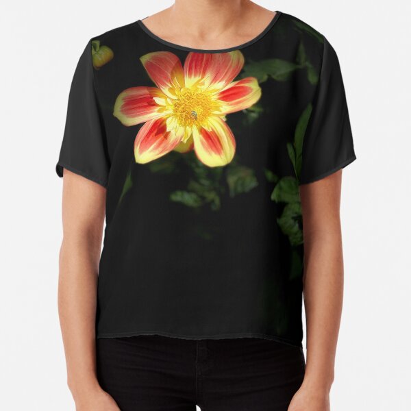 Dahlia with Bee Chiffon Top