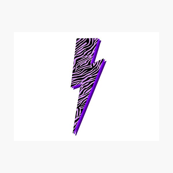 Item preview, Purple Zebra Lightning Bolt designed and sold by mtayzart.
