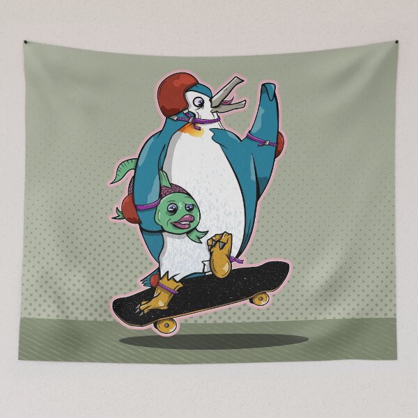 Item preview, Penguin Skateboarding designed and sold by piedaydesigns.
