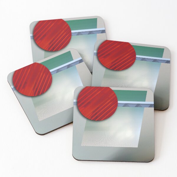 Item preview, Modern suprematist abstract digital art - Red circle, blue shapes designed and sold by Vela Barrera.