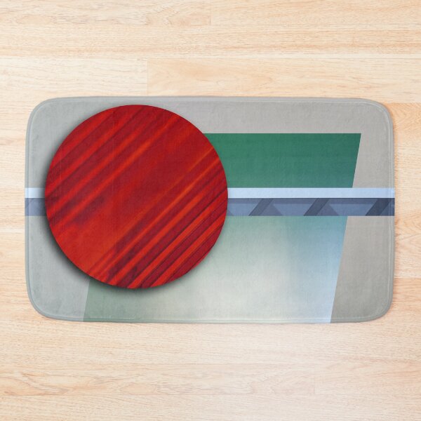 Item preview, Modern suprematist abstract digital art - Red circle, blue shapes designed and sold by Vela Barrera.