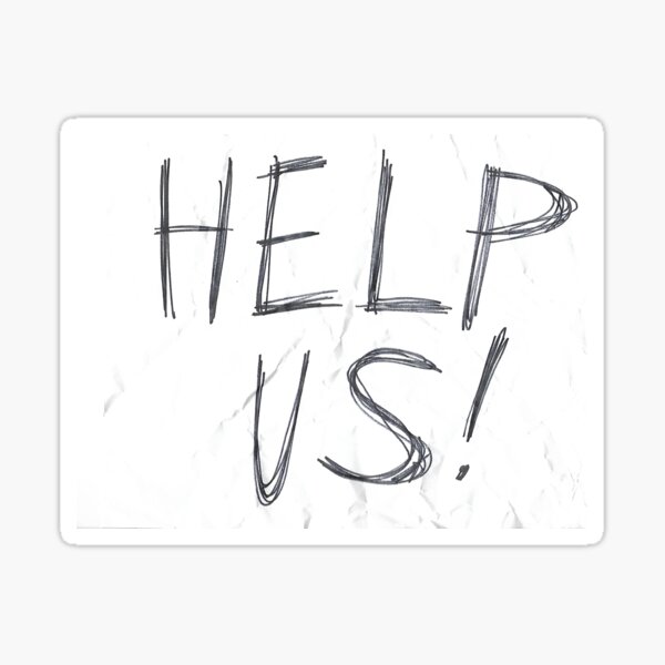 Help Us! | Scorched Waves Sticker