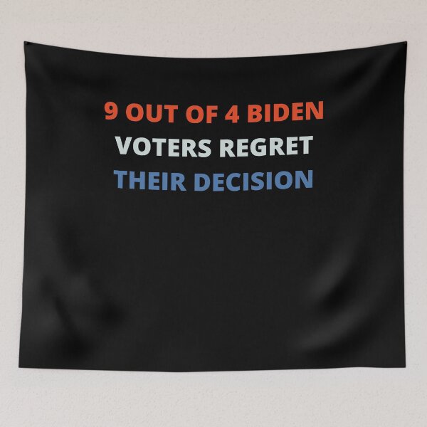 Item preview, 9 Out Of 4 Biden Voter Regret Their Decision Funny designed and sold by Anton Ashraf.