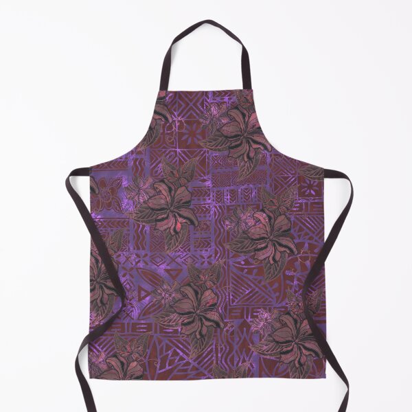 Item preview, Hawaiian - Polynesian - Samoan Vintage Chocolate Tapa Hibiscus Print designed and sold by sunnthreads.