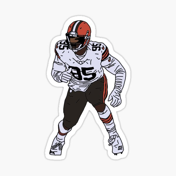 Cleveland Browns STICKER Myles Garrett Fans only Pittsburgh Sucks Helmet  Cartoon