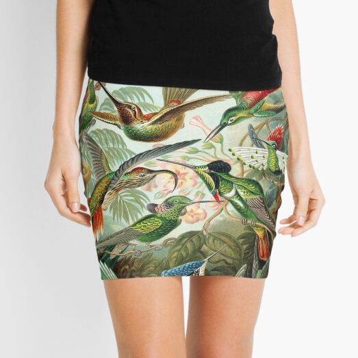 birds vintage cool design Mini Skirt