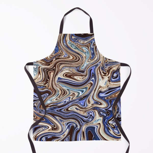 Item preview, Glossy Beige & Blue Abstract Fluid designed and sold by Flydea.