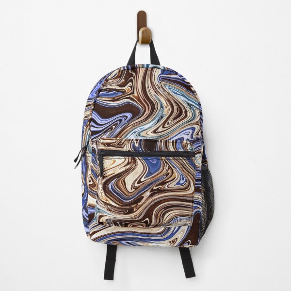 Item preview, Glossy Beige & Blue Abstract Fluid designed and sold by Flydea.