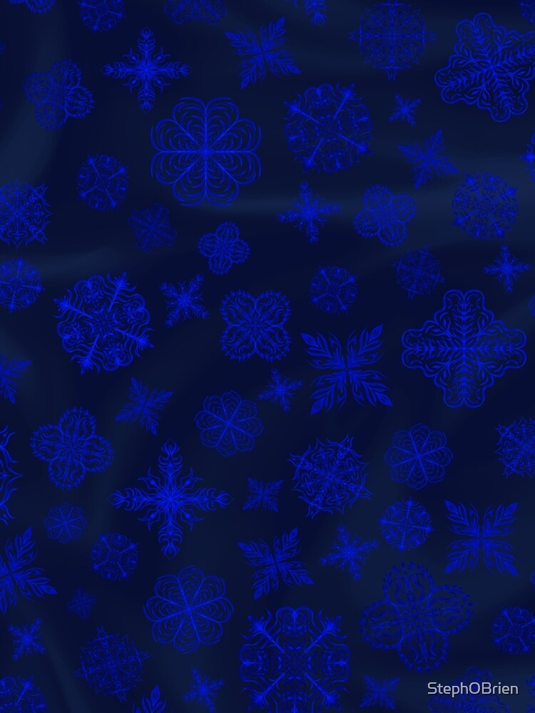 Thumbnail 4 of 4, A-Line Dress, Shower of Sapphire Snowflakes designed and sold by StephOBrien.