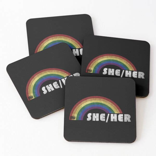Item preview, Grunge LGBTQIA+ Pride - She/her T-Shirt designed and sold by DAWolfe.