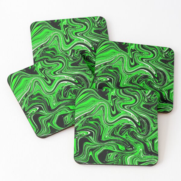 Item preview, Neon Green Abstract Fluid designed and sold by Flydea.