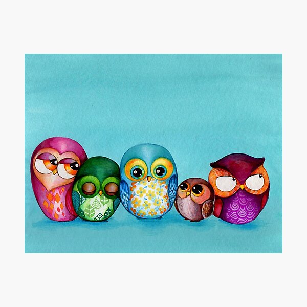 Item preview, Fabric Owl Family designed and sold by Annya Kai.