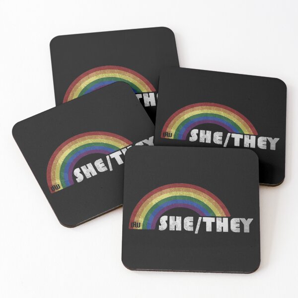 Item preview, Grunge LGBTQIA+ Pride - She/They T-Shirt designed and sold by DAWolfe.
