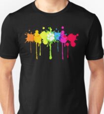 Puppy Pride Splash Rainbow Unisex T-Shirt