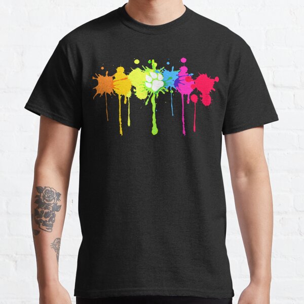 Puppy Pride Splash Rainbow Classic T-Shirt
