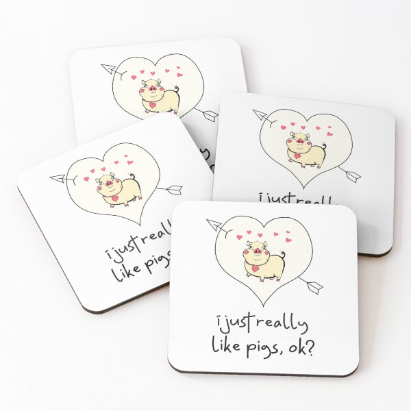 Item preview, I Just Really Like Pigs OK Funny designed and sold by HppyStrngHelthy.