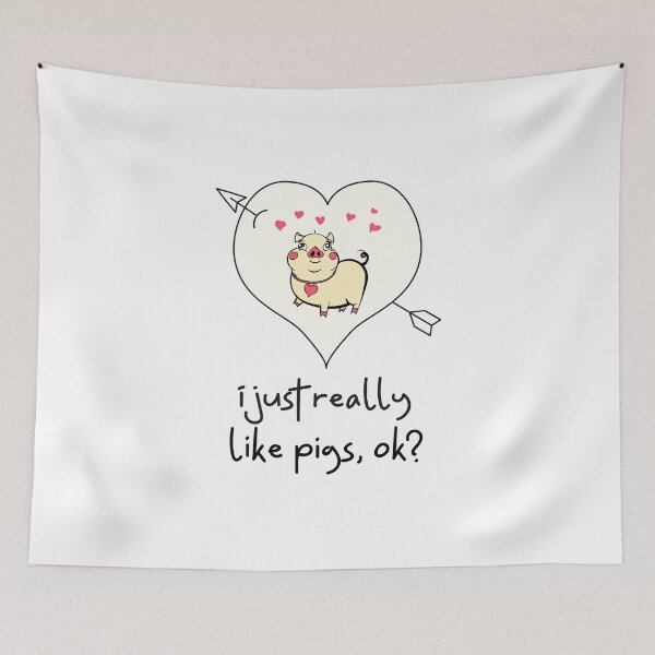 Item preview, I Just Really Like Pigs OK Funny designed and sold by HppyStrngHelthy.