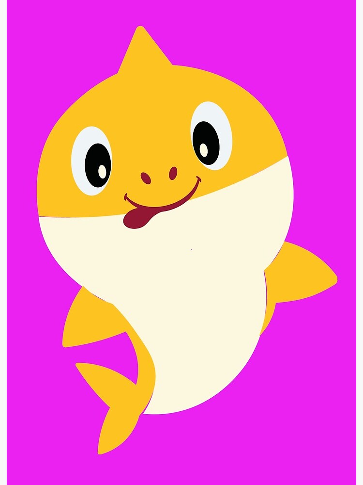 Baby Shark Yellow Cartoon Cute Funny Bright Character Great Kids Gift Art Board Print For Sale By Anarchasm Redbubble