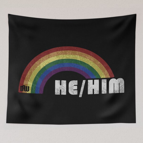 Item preview, Grunge LGBTQIA+ Pride - He/him T-Shirt designed and sold by DAWolfe.
