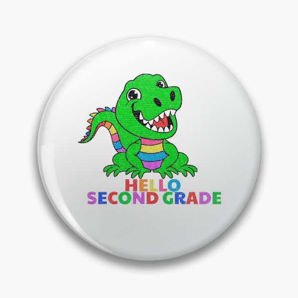 Item preview, Hello second grade Cute tiny dinosaur  kids and teachers  back to school distressed design designed and sold by hasondx.