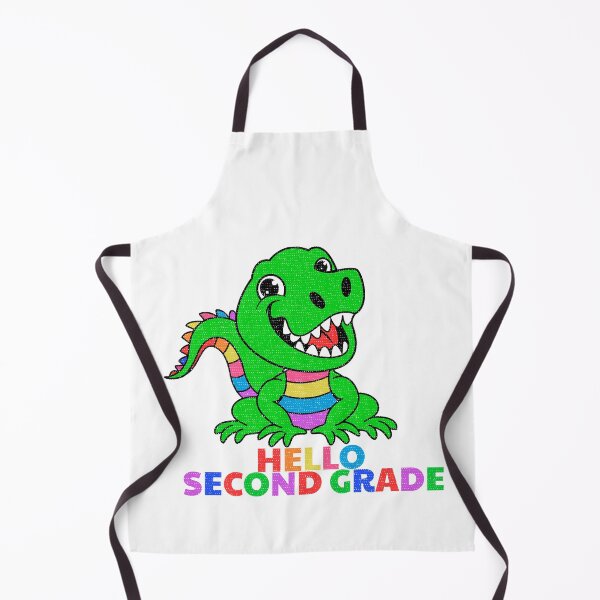 Item preview, Hello second grade Cute tiny dinosaur  kids and teachers  back to school distressed design designed and sold by hasondx.
