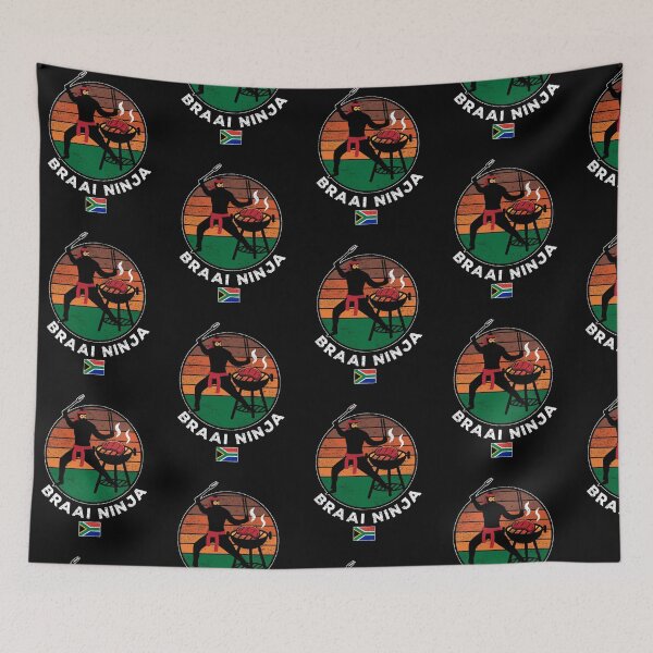 Item preview, Braai Ninja South Africa Food & Sports Supporter designed and sold by d247.